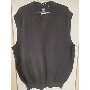 Callaway Nordstrom Golf Apparel XXL Black Sweater Vest 100% Cotton Menswear